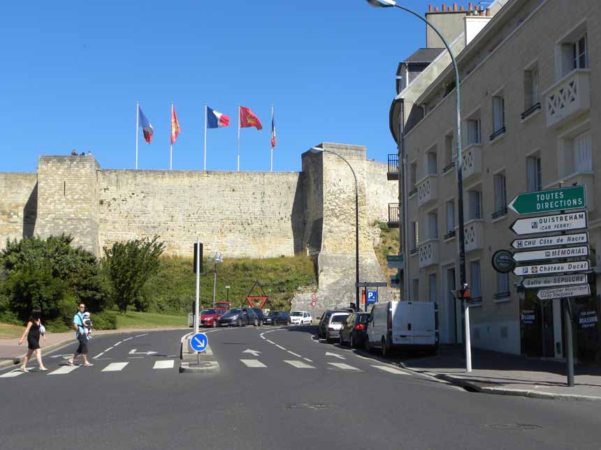Caen Castle from the outside.